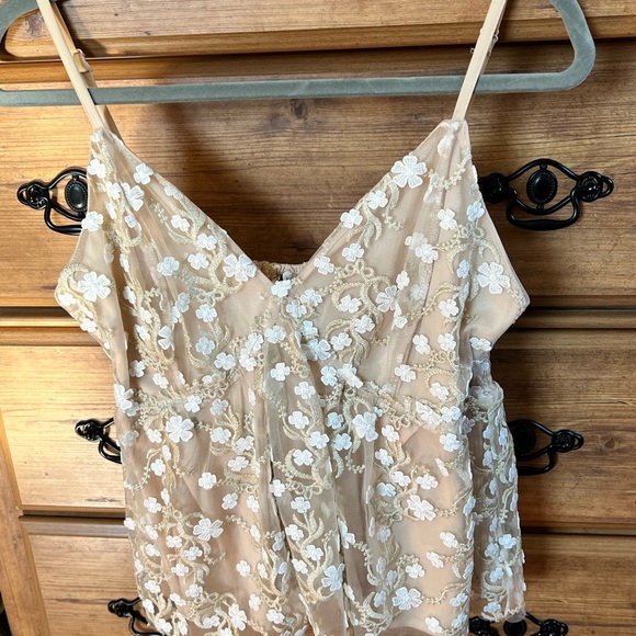 ARULA Tops - ARULA Cream Floral Embroidered Blouse